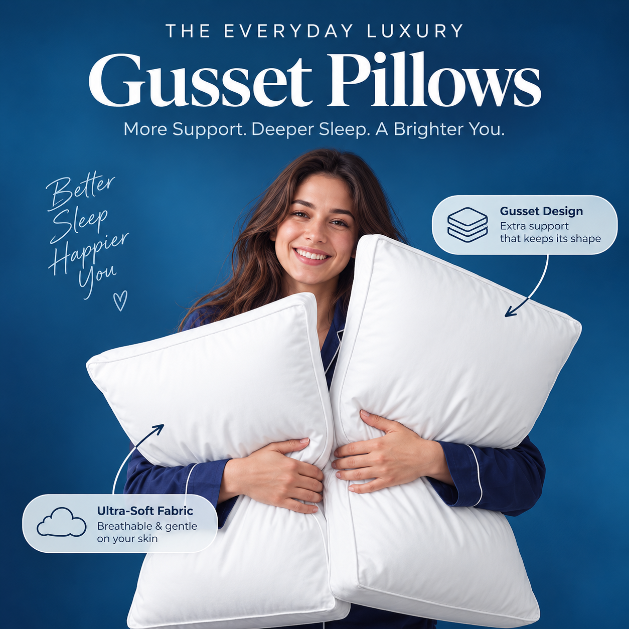 Gusseted Bed Pillows