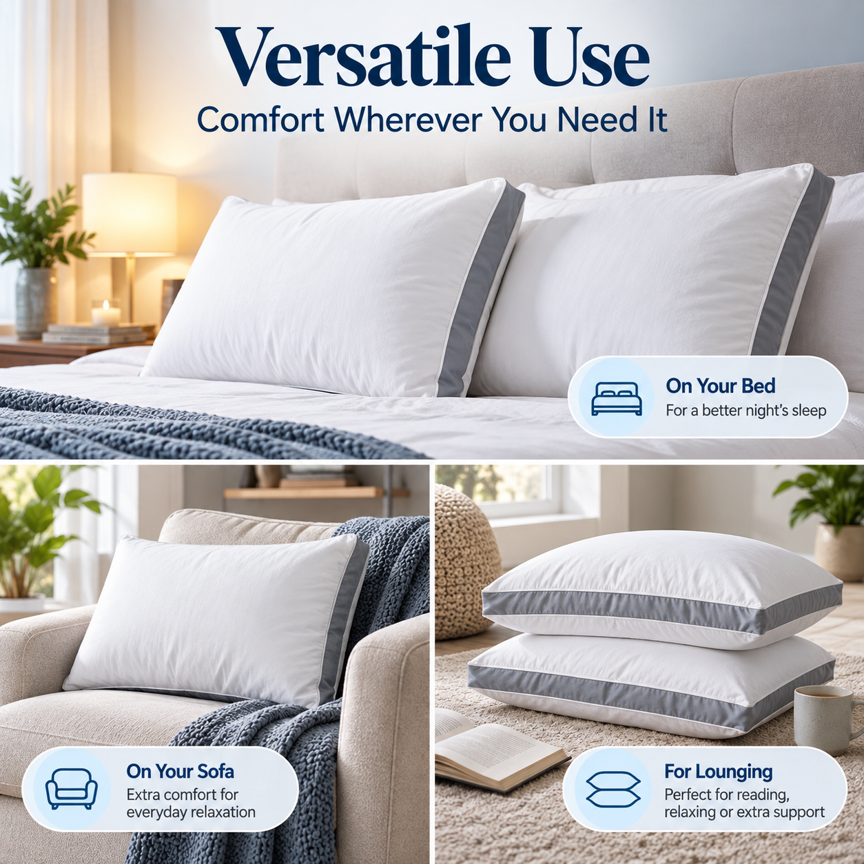 Gusseted Bed Pillows