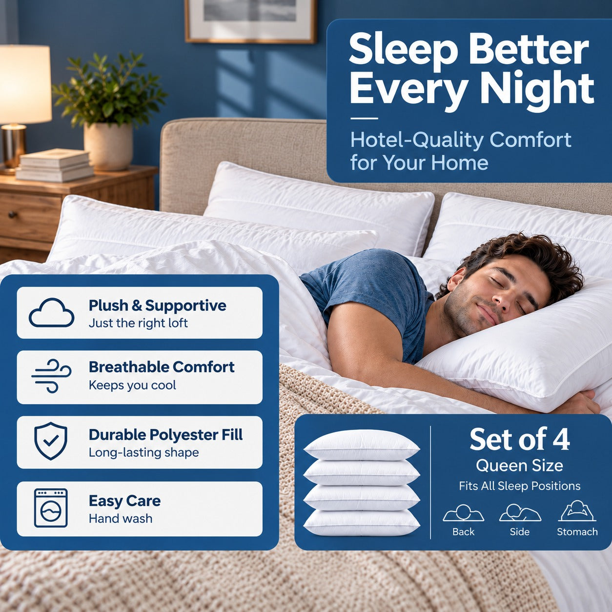 Gusseted Bed Pillows
